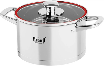 Каструля Krauff 4.7 л, 22 см, скляна кришка KRAUFF-000027 фото